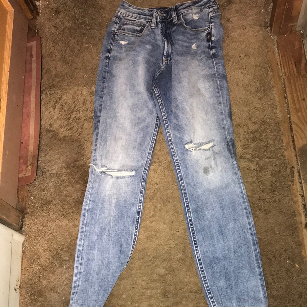 Never warn silver jeans